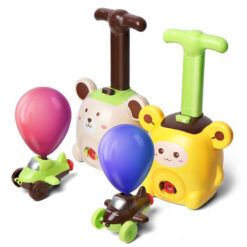 Montessori Inertia Balloon Launcher Powered Car Toy