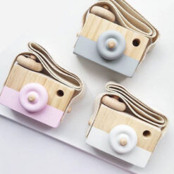Portable Wooden Mini Hanging Camera Shape Toy