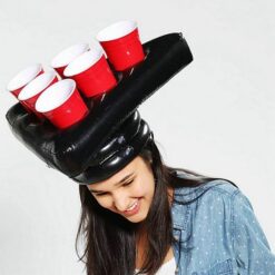 Inflatable Ping Pong Cup Holder Hats Rings Toss Game