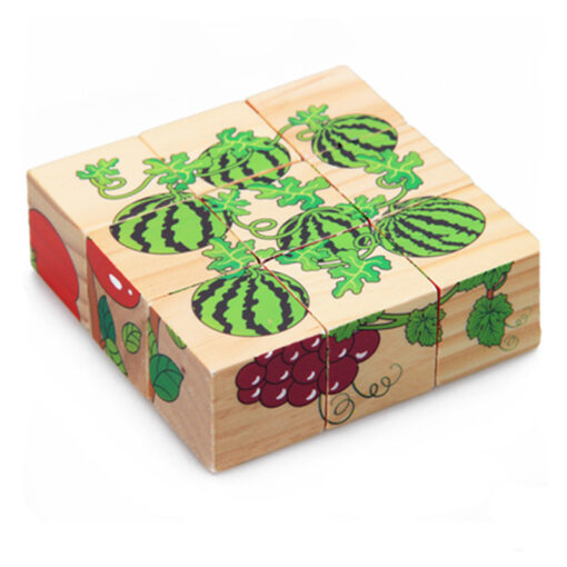 Wooden 3D Early Educational Jigsaw Puzzle Cube Toy - Image 26