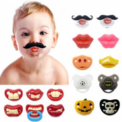 Funny Silicone Nipples Mustache Lip Mouth Pacifiers