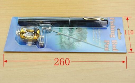 Mini Telescopic Portable Aluminum Fishing Pen Rod Pole Reel - Image 18