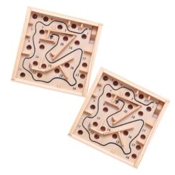 Wooden Math Block Maze Beads Board Hands Kid Toy