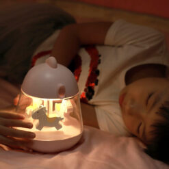Carousel Music Night Light Atmosphere Sleep Table Lamp