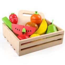 Wooden Kitchen Cut Fruits Vegetable Education Toys