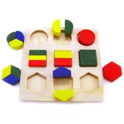 3D Wood Geometric Shape Board Pattern Children's Toy