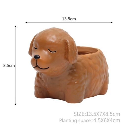 Creative Lovely Sleeping Pet Flowerpot Succulent Plant Pot - Image 5