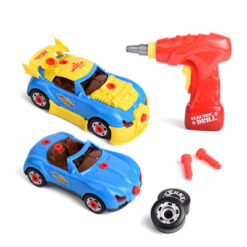 Kids Electric Drill Screws Diy Assembly Racing Car Toys