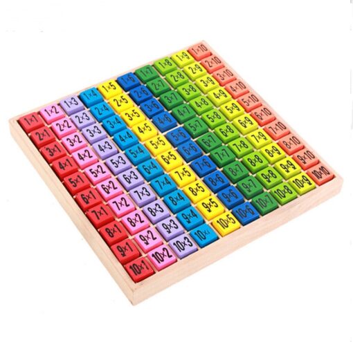 Wooden Montessori Multiplication Table Math Toy