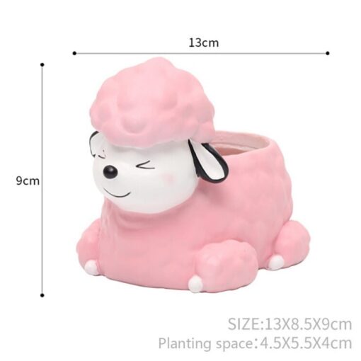 Creative Lovely Sleeping Pet Flowerpot Succulent Plant Pot - Image 6