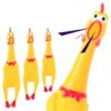 Funny Squeeze Shrilling Screaming Rubber Chicken Toy