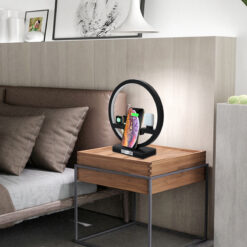 4 in 1 Wireless Fast Charging Bedside LED Light Lamp