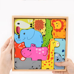 Montessori 3D Puzzle Jigsaw Building Blocks Sorting Toy