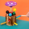 Wooden Magnetic Mushroom Catch Worm Game Toys