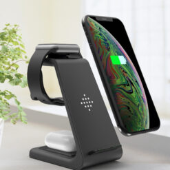 3in1 Qi Wireless Vertical Fast Charging Stand Dock