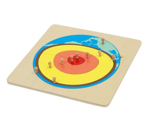 Wooden Montessori Geography Puzzle Board Toy