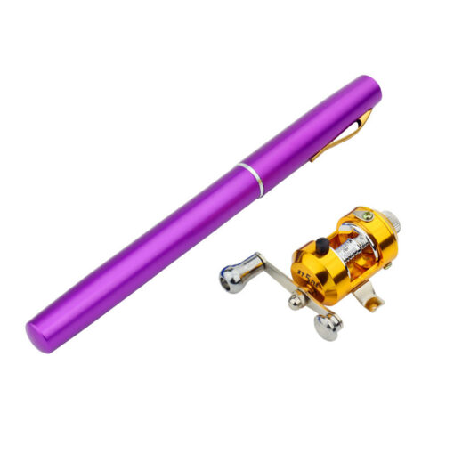 Mini Telescopic Portable Aluminum Fishing Pen Rod Pole Reel - Image 19