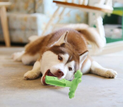 Silicone Dog Pet Chew Stick Teeth Brushing Cleaning Toy