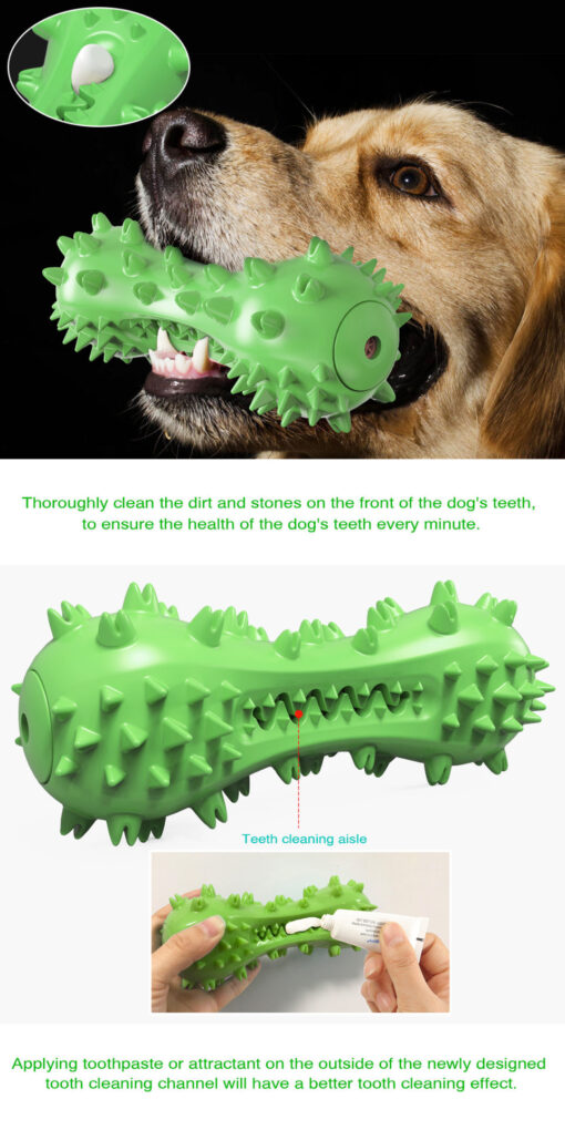 Squeaky Dog Toothbrush Rubber Dental Chewing Cleaning Stick - Image 5