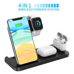 4 in 1 Qi Fast Wireless Charging iPhone Dock Station
