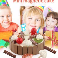 Wooden Magnetic Mini Cake Cutting Playset Kids Toy