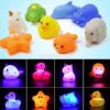 LED Flashing Rubber Floating Animal Bath Water Toy
