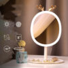 LED Smart Antler Design Tabletop Makeup Fill Light Mirror