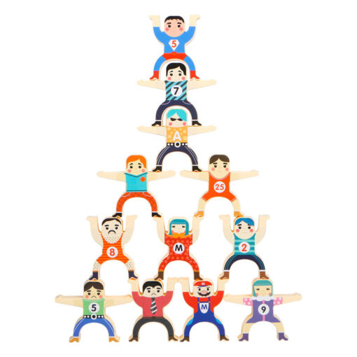 Interactive Wooden Hercules Balance Children Stacking Toys - Image 2