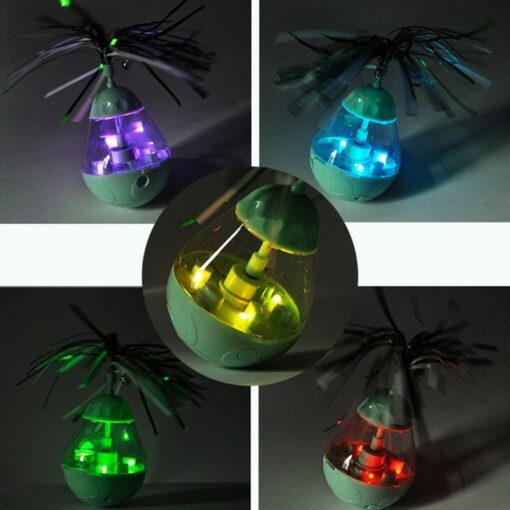 Electric Pet Interactive Treat Ball Food Tumbler Led Light Toy - Image 6