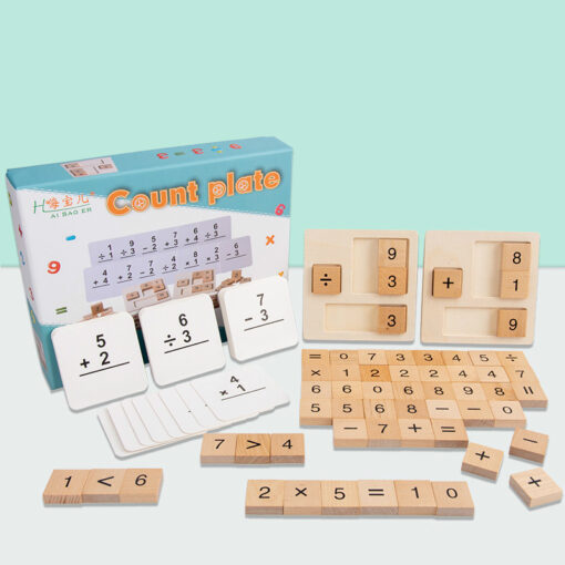 Wooden Montessori Math Teaching Aids Counting Learning Toys