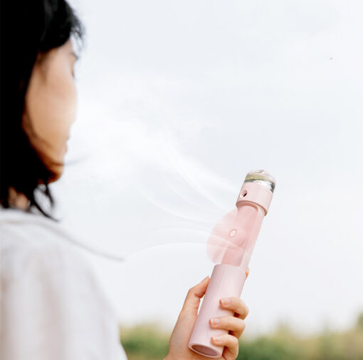 Mini Handheld Telescopic Spray Fan USB Charging Humidifier - Image 3