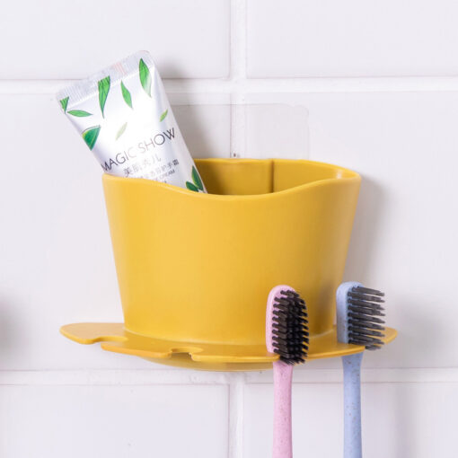 Wall Mounted Toothbrush Toothpaste Storage Rack Holder - Image 5