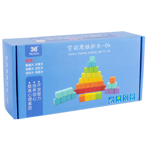 Wooden 3D Space Thinking Building Block Geometric Puzzle Toy - Image 4