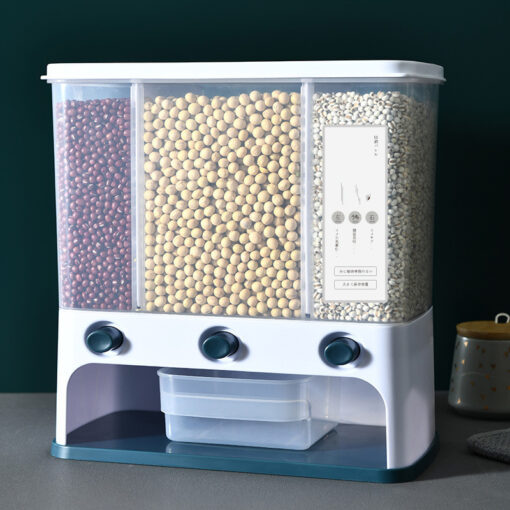 Wall Mounted 3 Grid Food Storage Containers Dispenser - Image 3