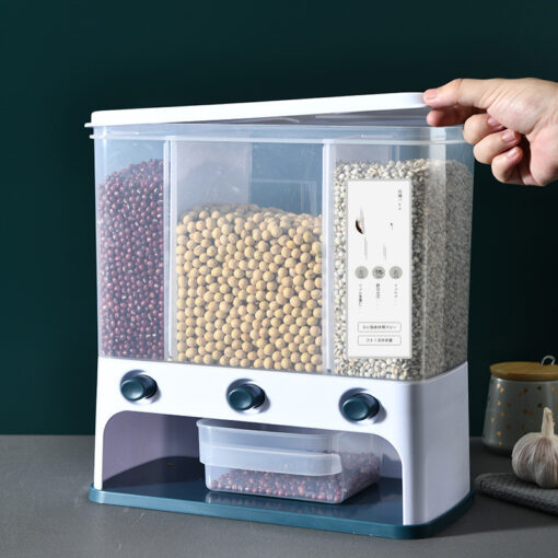 Wall Mounted 3 Grid Food Storage Containers Dispenser - Image 5