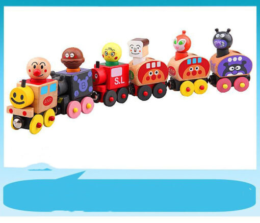 Wooden Magnetic Train Puppet Shape Recognition Children Toy - Image 4