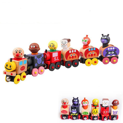 Wooden Magnetic Train Puppet Shape Recognition Children Toy - Image 6