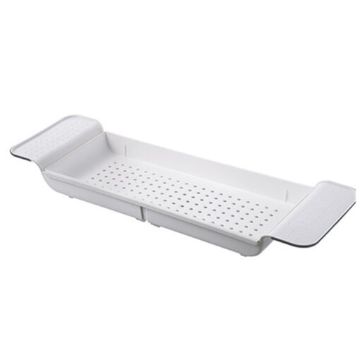 Multifunctional Plastic Extendable Bathtub Storage Drain Tray - Image 5