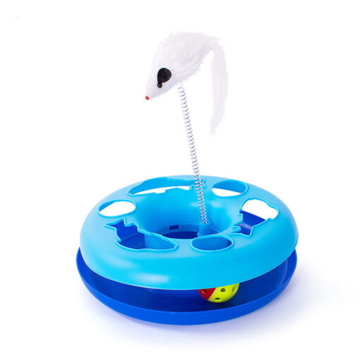 Funny Turntable Plate Mouse Spring Play Bell Ball Cat Toys - Image 2