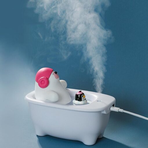 Creative Polar Bear Bathtub Air Humidifier USB Mist Maker - Image 2