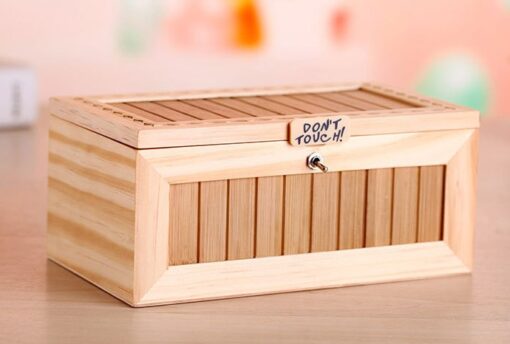 Wooden Cute Little Tiger Electronic Useless Bored Box Toy - Image 4