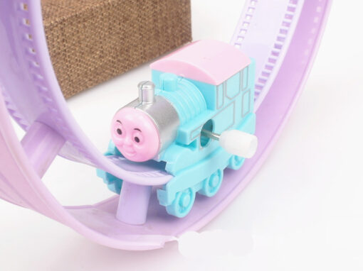 Wind-up Clockwork Track Train Roller Coaster Ring Tumbling Toy - Image 2