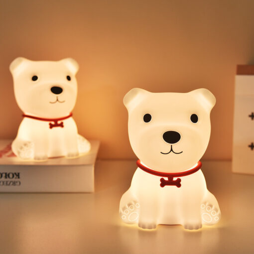 Portable Little Cute Dog Silicone USB Charging LED Night Light - Image 6