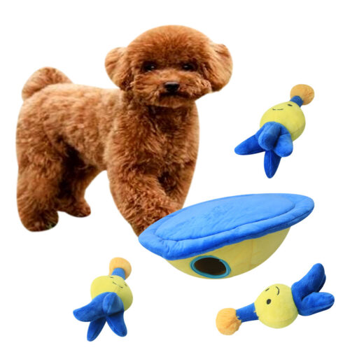 Interactive Hide and Seek Squeaky Brain Game Dog Puzzle Toy