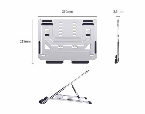 Multi-Angle Aluminum Cooling Bracket Laptop Desk Holder - Image 6