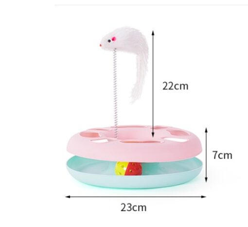 Funny Turntable Plate Mouse Spring Play Bell Ball Cat Toys - Image 4