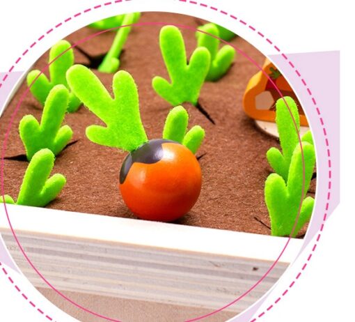 Montessori Wooden Fun Carrots Radishes Harvest Games Toy - Image 8