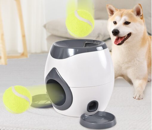 Interactive Smart Pet Feeder Tennis Ball Throwing Machine Toy