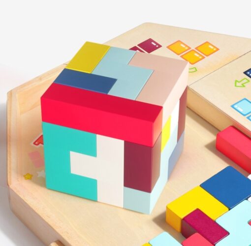 Creative Thinking Puzzle Building Blocks Tetris Game Toys - Image 8