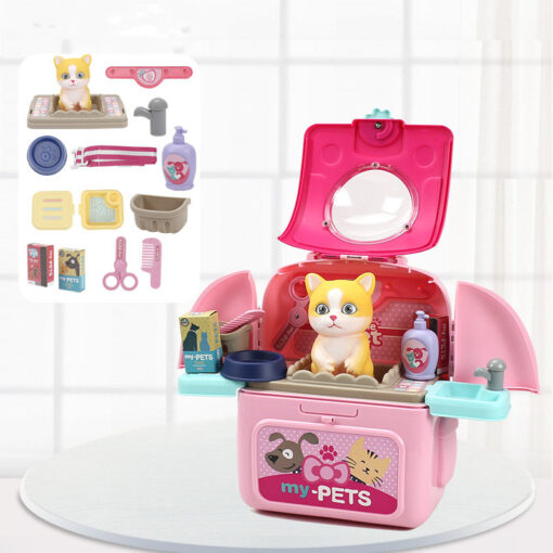 Simulation Pet Backpack Space Box Play Pet House Doll Toy